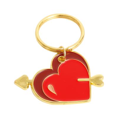 China Metal No Min Hard Cartoon Metal Custom Key Chain Softly Enamel Cute Metal Heart Key Chain for sale