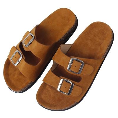 China Wholesale Casual Sandals Women Cork Fiber Micro Cork Sandals With Memory Foam Insole for sale