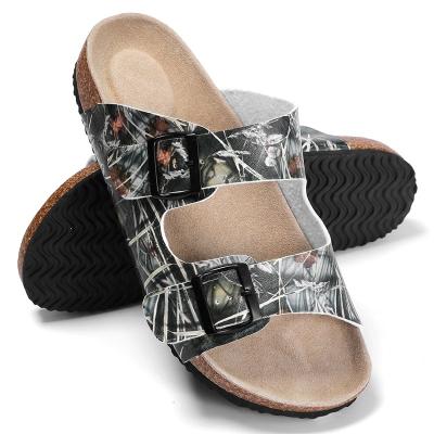 China New Pattern Good Quality Men's Buckle Cushioning Straps Sandals With Comfortable Cork Foot-bed for sale