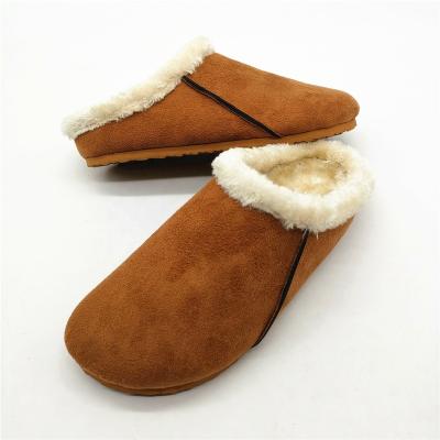 China New Arrival Good Quality Micro Suede Flat Indoor And Outdoor Slipper Clogs For Women With Fluffy Fur Lining for sale