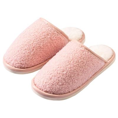 China Cushioning New Comfortable Women's Teddy Bear Fleece Home Shoes Indoor Slippers Wholesale for sale