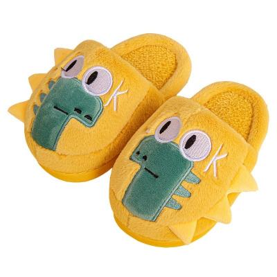 China Winter Lightweight Baby Kids Girls Boys Girls Indoor Slippers Slip On Home Shoes With Cute Dinosaur for sale