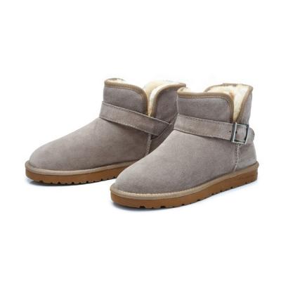 China Fashion Trend Design Lady Winter Snow Boots Classic Women Ankle Boots With Buckles for sale