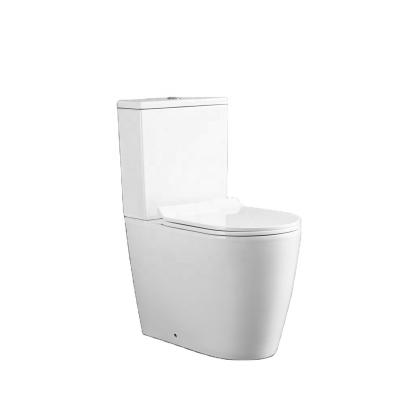 China Double-Flow Sanitary Ware Bathroom Set Sale Two-Piece Cover Cheap Price Toilet Wc White Ceramic Toilet for sale