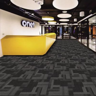 China Hot Sales Washable Fireproof Modular Nylon Carpet Tiles With PVC Backing For Hotel Office Commercial Home Use for sale