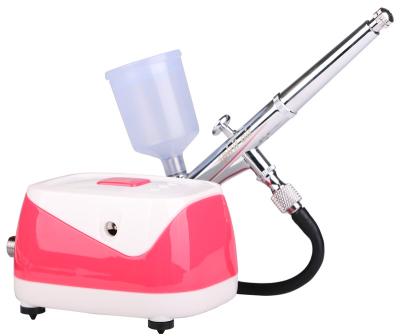 China MakeupTattoo Nail Art Face Paint Cake Deraction Coloring Professional Airbrush Makeup Kit Set Air Compressor Airbrush Spray Gun for sale