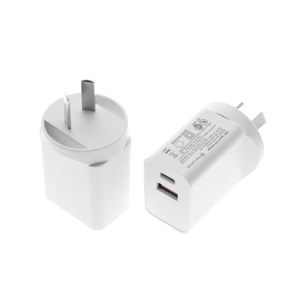 China Mobile Phone Charger AR Plug 30w 5v 3a 9v 2a 12v 1.5a AC100-240v AC100-240v Dual Fast Fast Charger AR Plug Palladium QC3.0 For Mobile Phone iPhone Huawei Samsung for sale