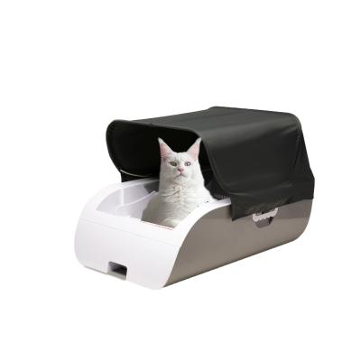 China Automatic Pet Cat Litter Tray Scoop/Robot Cat Litter Box Automatic Cat Litter Box Smart Electric Self-cleaning Cat Toilet APP Automatic Cat Litter Box for sale