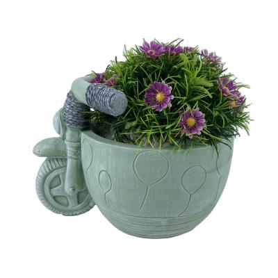 China Contemporary green portable vase for girls desk planting succulent special vase for boys car table decoration for sale