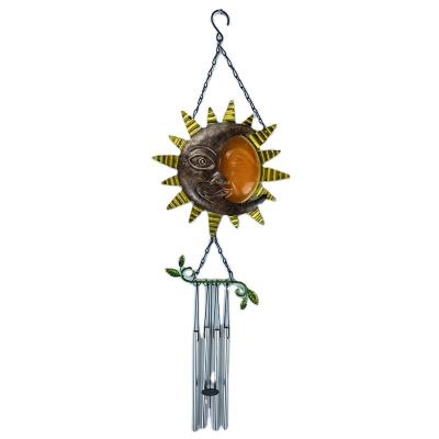 China Hot Selling Outdoor Decorative Movable Solar Wind Chimes Minimalist LED Sun Solar Wind Chimes Lights for sale