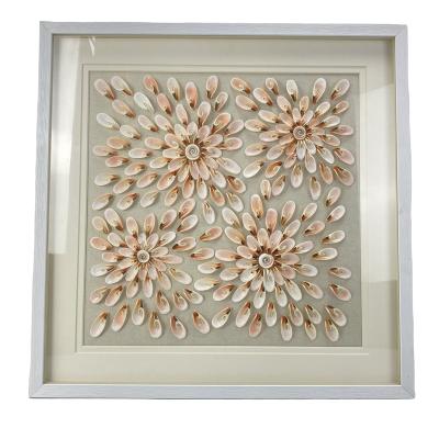 China Modern Customizable Style Home Wall Hanging Decoration With Shell Feather Quilting for sale