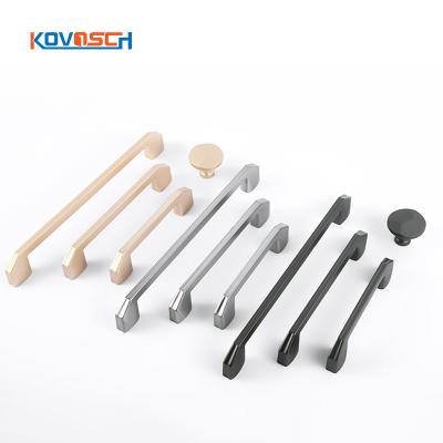 China Wholesale Classic Modern Minimalist Gold Handle Siver Black Door Drawer Pull Zinc Alloy Mounted Door Handle for sale