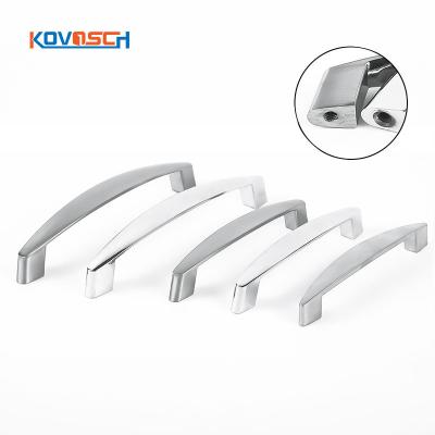 China Custom Simple LOGO Stainless Steel Color Drawer Hardware Handle Shoe Cabinet Pull Wardrobe Zinc Alloy Door Handle for sale