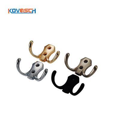 China New Style Viable Black With Holes Coat Hook Wardrobe Hook Cabinet Multicolor Zinc Alloy Door Hook for sale