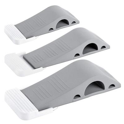 China Black And Gray Rubber Door Stoppers With Durable Heavy Duty Door Holder Works On All Floor Types for sale