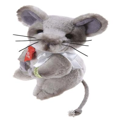 China 2022 Cute Plush Simulation Forest Animal Sitting Posture Gray Mouse Baby Plush Toy for sale