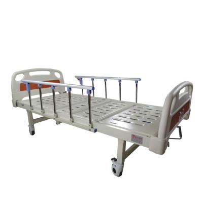 China Hot Selling New Metal Bed Four Function Manual Nursing Home Bed With Wheels for sale