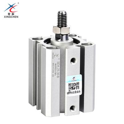 China Garment Shops Compression Impact Cylinder SDA Standard Slim Compact Outer Cylinder SDA32/16/20/12/25/40-10X15B* Slim Cylinder 50X35X75 for sale