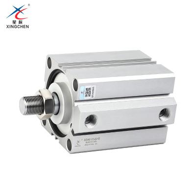 China Garment Shops Pneumatic Compact Cylinder SDAS 50/63/80/100-20BX25BX30* Thin Piston Cylinder SDAS Internal Tooth 35X45X75 External Tooth for sale