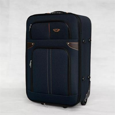 China Custom Polyester Polyester Double Spinner Rolls Trolley Travel Suitcase Luggage for sale