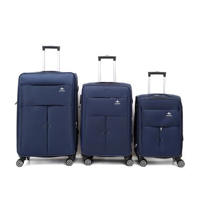 China Waterproof 3 Piece Oxford Suitcases Cheap Travel Luggage Set With Trolley for sale