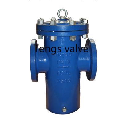 China Ansi & Din Standards Cast / Ductile Iron Flanged Epoxy Coat Basket Filter, Basket Strainer for sale