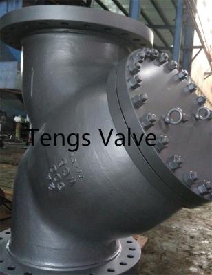 China ANSI 300 LB Carbon Steel Flanged Y Strainer 24 In RF Ends Cast Steel A216 WCB Strainers for sale