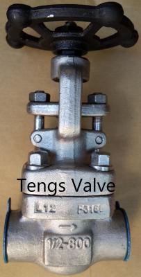 China API 602 High Pressure Forged Steel Gate Valve, 316SS Screwed Ends Npt Handwheel Gate Valves for sale