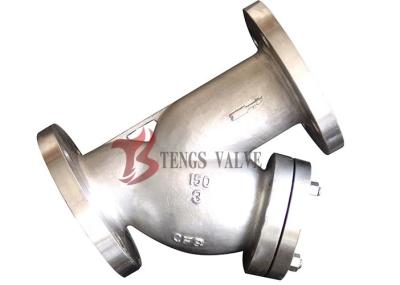 China Y Pattern Strainer Stainless Steel SS304 3inch CL150 Cast Steel A351 CF8 Wye Type Filter for sale