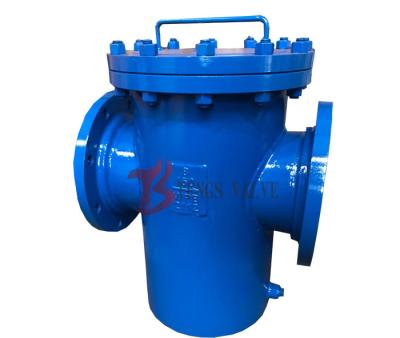 China Basket Type Strainer CS Carbon Steel WPB Basket Filter ANSI 150LB Flanged RF Ends Suitable for Pump zu verkaufen