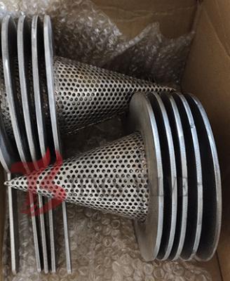 China Stainless Steel 316 Temporary Strainer Conical Type Flange to Pn16 For Suction Pump for sale