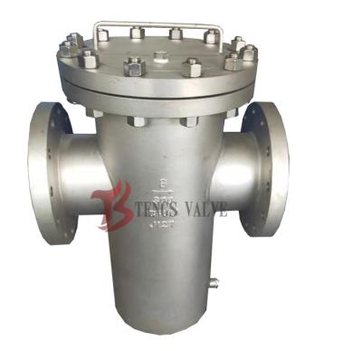 China Simplex Basket Strainer Stainless Steel SS 316L 8 Inch ANSI 300LB Flanged CF3M Bucket Filter zu verkaufen