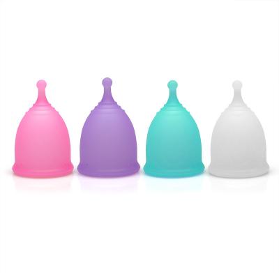 China Eco-Friendly Silicone Cup Women Reusable Folding Menstrual Period Medical Silicone Menstrual Cup for sale