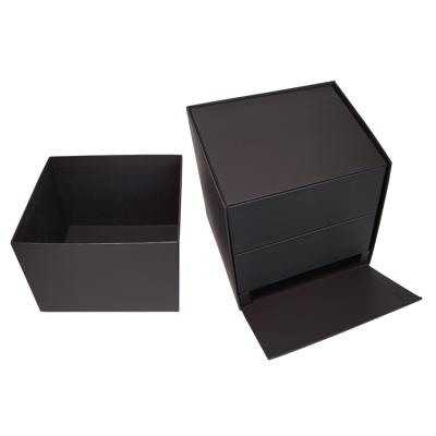 China China Luxury Manufacturers Luxury Watch Box OEM PU Leather Watch Box Logo Elegant Black Jewelry Box Custom Made for sale