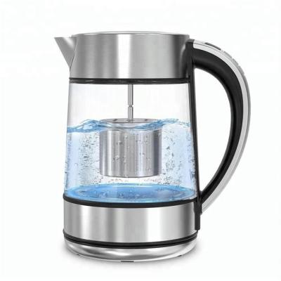 China 360 Degree Stainless Steel Portable Electric Kettle Water Kettle Kettles Wholesale Luxury Glass Base Rotating Smart K2 Best for sale