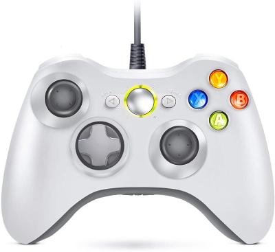 China ABS White Gamepad Wired Xbox 360 Control Enhanced Joystick For Xbox 360 /PC Game for sale