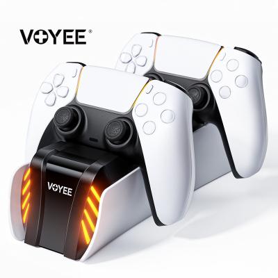 China Charging Dock For PS5 VOYEE Controller LED Display Dual USB Dock Station Charging Charger For Ps5 Game Console for sale