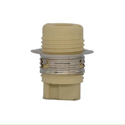 China New Durable Accessories Full Thread Plastic Beige With Iron Ring G9 Lamp Holder for sale