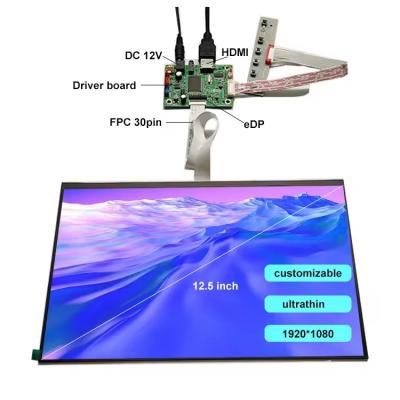 China 12.5 Inch Ultrathin TFT LVDS Sunlight LCD Display Mobile Monitoring Notebook for sale