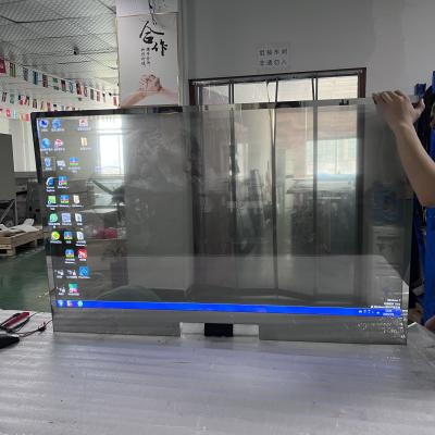 China Premium Showroom 55 Inch Oled Touch Screen Transparent Desktop Vertical All-In-One Machine for sale