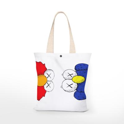 China Reusable Eco-friendly Customized To Recycle Organic Cotton Canvas Tote Shopping Bag With Colorful Printing Logo SEDEX And ​​BSCI ISO Supplie for sale