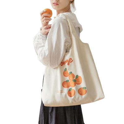 China Cute handled canvas bag large capacity shopping bag literature and art eco bag for student for sale