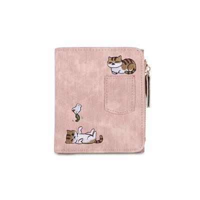 China Cute Girl Cartoon Cute Short Student Coin Wallet Simple And Soft Folding Purse For Girls for sale