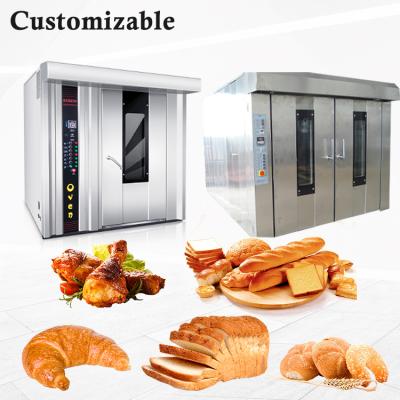 China Stainless Steel Commercial Oven Liquified Petroleum Industrial Heavy Duty Baking Rotary Oven For Bread for sale