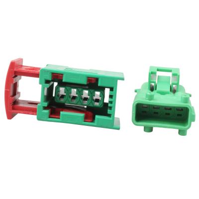 China Waterproof AMP TE Series 4 Way Sealed Green Housing Auto Connector 144998-6 185001-6 for sale