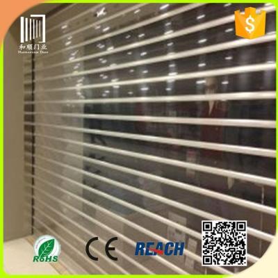 China Polycarbonate Roller Shutter Bulletproof Rolling Door / Transparent Security Rolling Shutter for sale