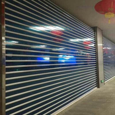 China Polycarbonate Store Rolling Front Entrance Designs Transparent Roller Shutter for sale