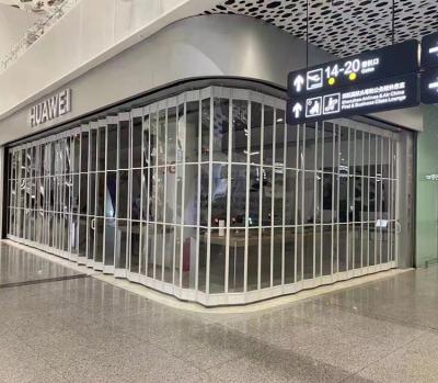 China High quality anti-theft store commercial front entrance transparent plastic sliding door for sale