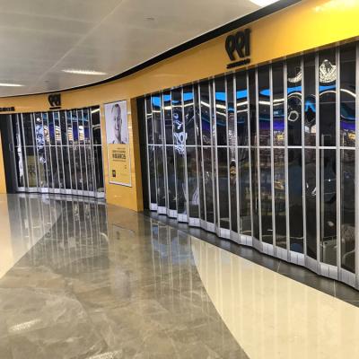 China High Quality Commercial Store Entrance Accordion Folding Doors Front Aluminum Anti Theft for sale