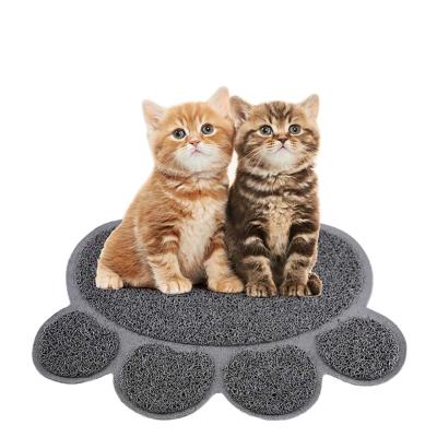 China Hot Selling Viable Cats Mess Trapping Mats Pads 30*40cm PVC Elastic Fiber Mats For Cats Litter Boxes Dropship for sale